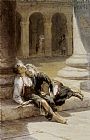 Augustus Edwin Mulready Tired Minstrels painting